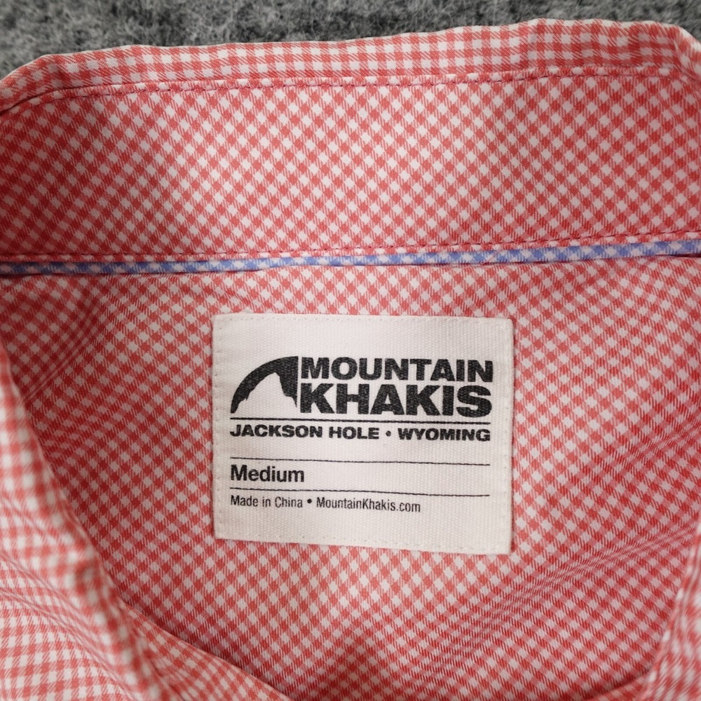 Mountain Khakis Shirt‎ Mens Medium Salmon Pink Passport EC Short Sleeve - Picture 4 of 11